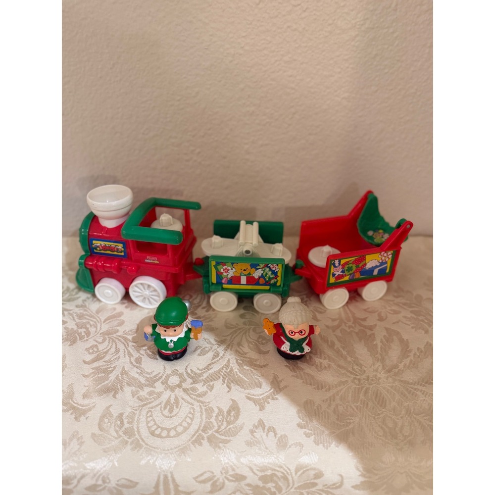Fisher Price Little People Christmas Train 2001-2002 Mrs Claus Elf 2009 music
